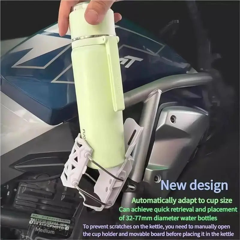 Adjustable Handlebar Cup Holder – Bike & Motorcycle Bottle Mount Handlebar Cup Holder Axl