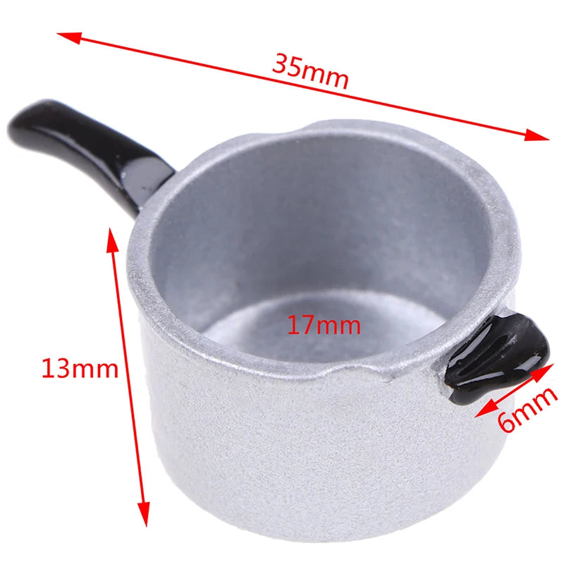 1:12 Dollhouse Miniature Pressure Cooker – Metal Kitchen Decor Dollhouse Miniature Axl one size