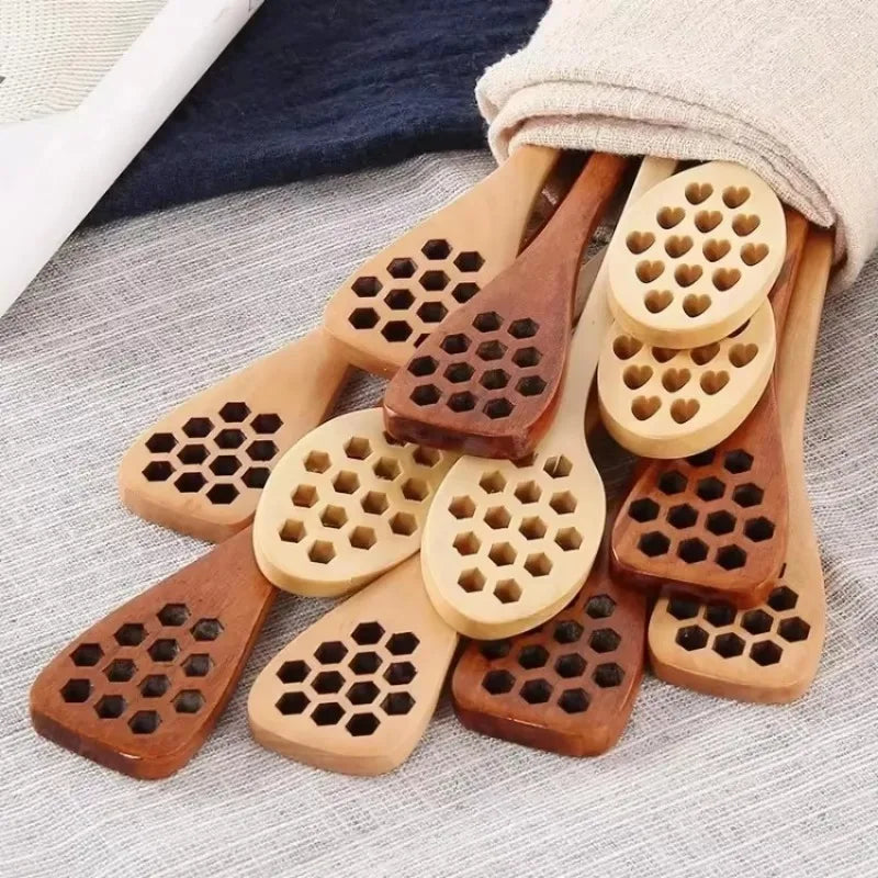 Wooden Honey Dipper Spoon – Eco-Friendly Heart Pattern Wooden Kitchen Spoon Axl