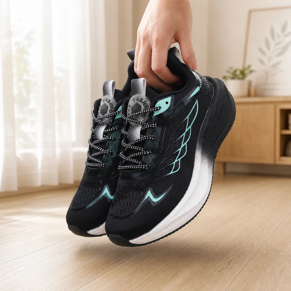 ZULIWAGN Women Wide Toe Mesh Sneakers – Breathable Retro Trainers Mesh Athletic Sneakers Axl 36 black