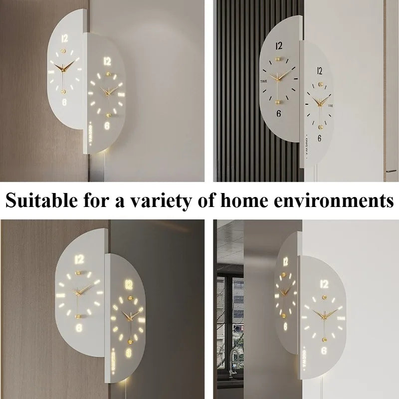 Nordic Corner Wall Clock – Silent Double-Face Acrylic Design Wall Clock Axl