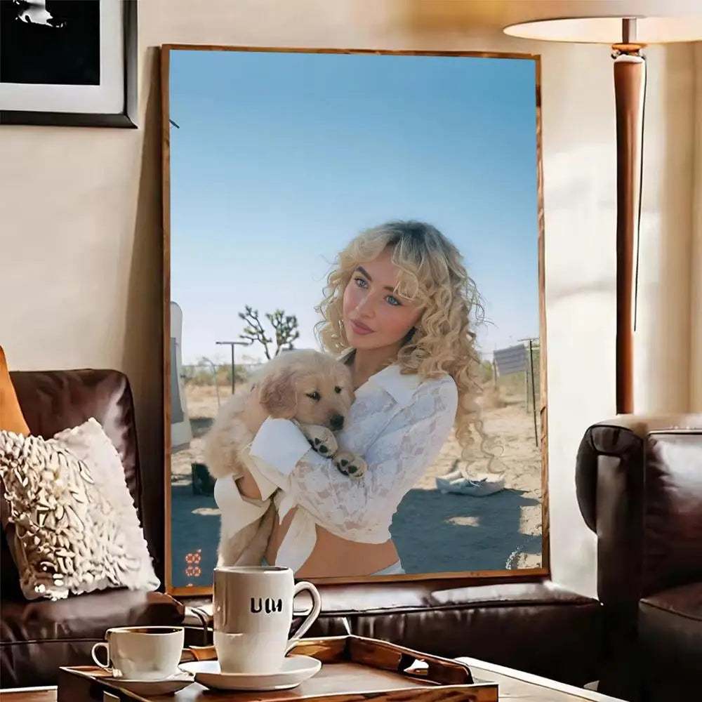 Sabrina Carpenter Self-Adhesive Wall Poster – Modern Art Sticker Wall Art Poster Axl