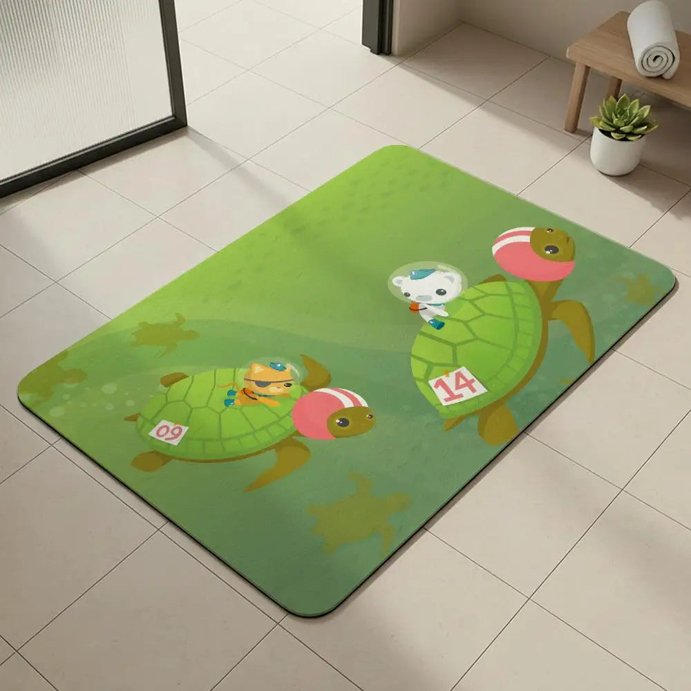 Octonauts Diatomite Bath Mat – Quick Dry & Non-Slip Diatomite Bath Mat Axl White6 50x80cm
