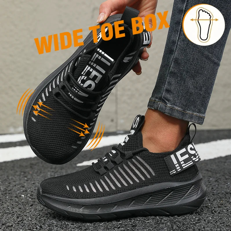 Women's Platform Sneakers – Breathable Mesh Walking Shoes Platform Sneakers Axl
