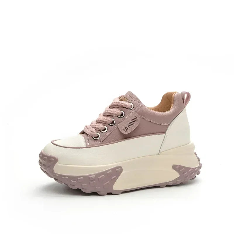 Women's 7cm Wedge Platform Sneakers – Chunky Heel Sport Shoes Wedge Platform Sneakers Axl purple 34