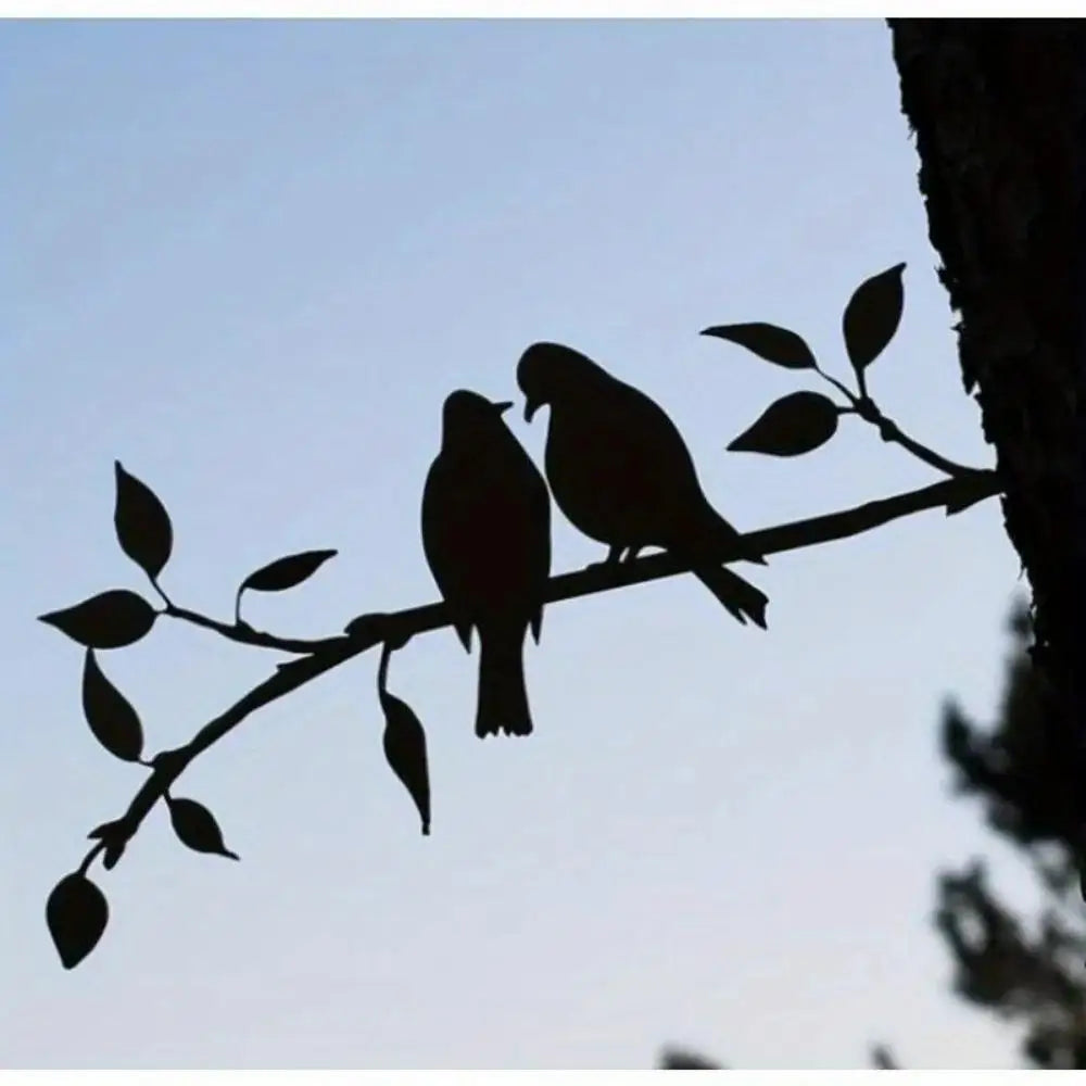 Metal Bird Silhouette Garden Ornament – Tree & Yard Decor Garden Metal Ornament Axl