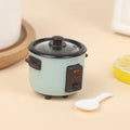1:12 Dollhouse Miniature Rice Cooker with Spoon | Kitchen Decor Dollhouse Accessory Axl Blue