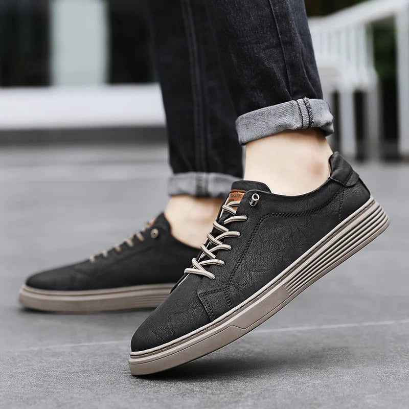Men's Genuine Leather Lace-Up Oxford Shoes | Sizes 36–47 Men's Oxford Shoes Axl
