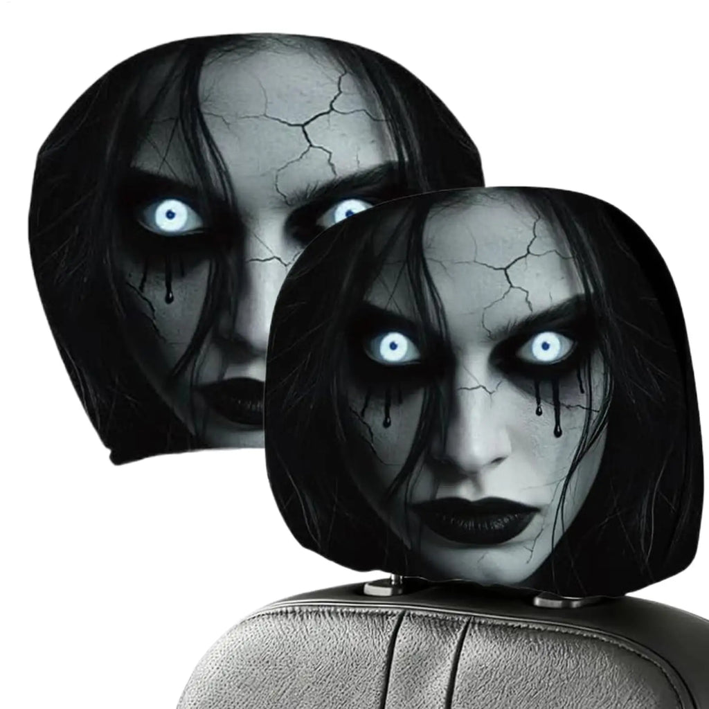 Halloween Ghost Car Headrest Covers – 2-Piece Spooky Set Car Headrest Cover Axl Default Title