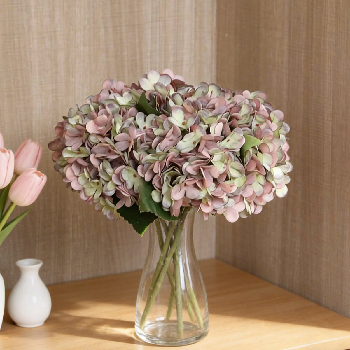 Artificial Silk Hydrangea Flowers 1/3 Pcs – Wedding & Home Décor Artificial Silk Flowers Axl