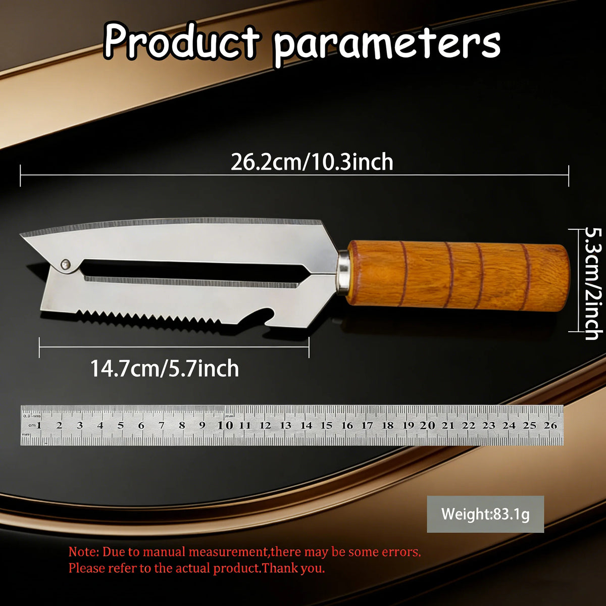 Sugarcane Peeler & Fruit Knife – Sharp Stainless Steel Tool Fruit Peeler Knife Axl