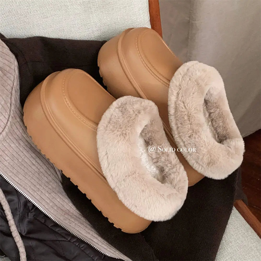 Women's Faux Fur Plush Mule Slippers – Cozy Winter House Shoes Faux Fur Slippers Axl Coffee 40-41 China Mainland