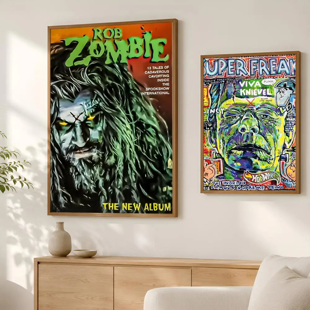 Rob Zombie Self-Stick HD Wall Art Poster – Waterproof Decor Wall Art Poster Axl