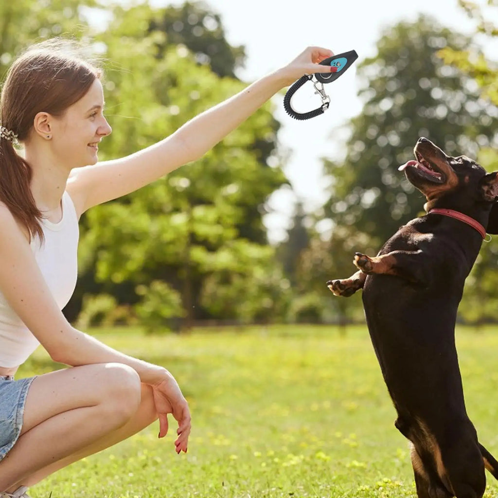 2-in-1 Dog Training Clicker & Silent Whistle + Wrist Strap Dog Training Clicker Axl