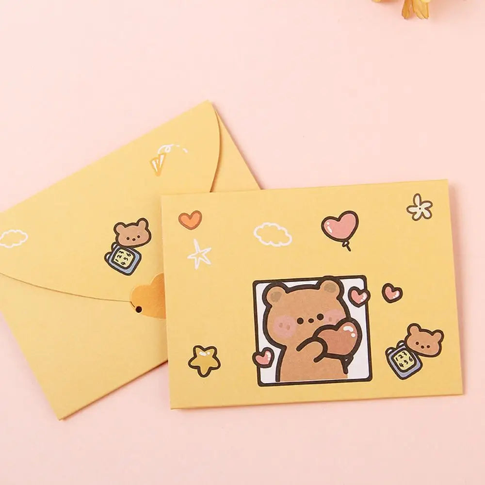 Cartoon Greeting Cards – Bear & Rabbit Foldable Cards, 9 Styles Cartoon Greeting Card Axl Love Bear