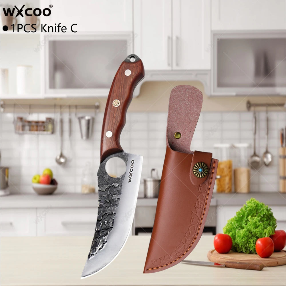 WXCOO Hand-Forged Boning & Slicing Knife – Stainless Steel Boning Knife Axl Knife C
