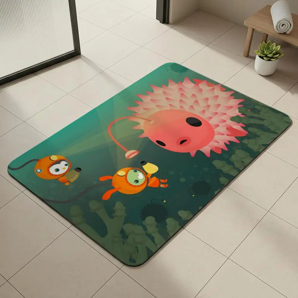 Octonauts Diatomite Bath Mat – Quick Dry & Non-Slip Diatomite Bath Mat Axl White3 30x45cm