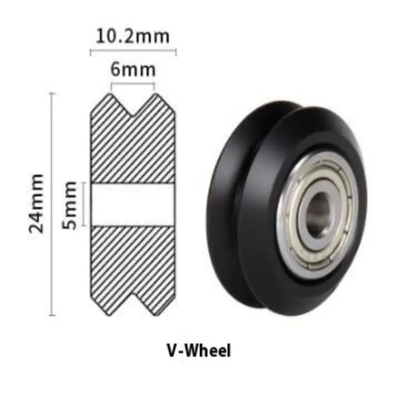 POM V-Slot Idler Pulley Wheel with Bearing for 3D Printer 3D Printer Pulley Axl A3