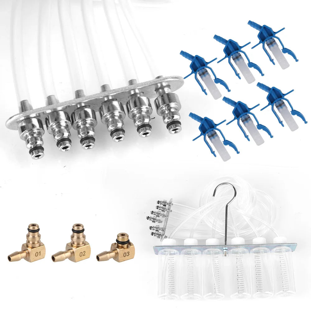 Fuel Injector Return Flow Test Kit | Engine Pressure Gauge Automotive Diagnostic Kit Axl
