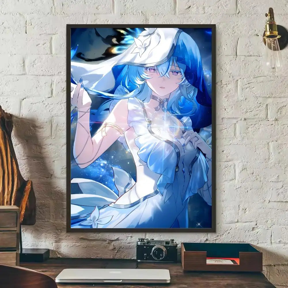 Wuthering Waves Shorekeeper HD Wall Poster Sticker | Game Art Decal Wall Poster Decal Axl Black6 50X70cmNoframe