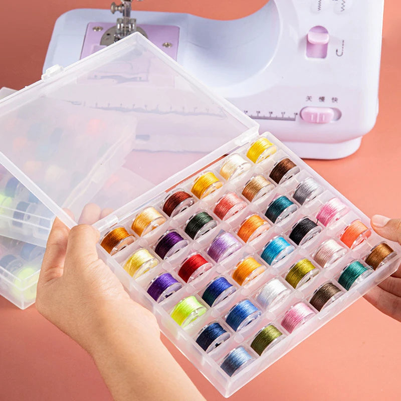 Multicolor Sewing Bobbins Box Set – 25 or 36 Pc Thread Spools Sewing Bobbin Set Axl