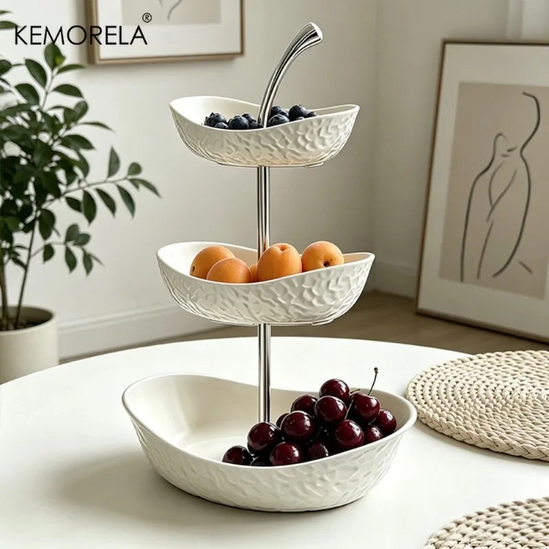 KEMORELA 2/3 Tier Fruit & Vegetable Basket | Kitchen Storage Rack Kitchen Storage Basket Axl