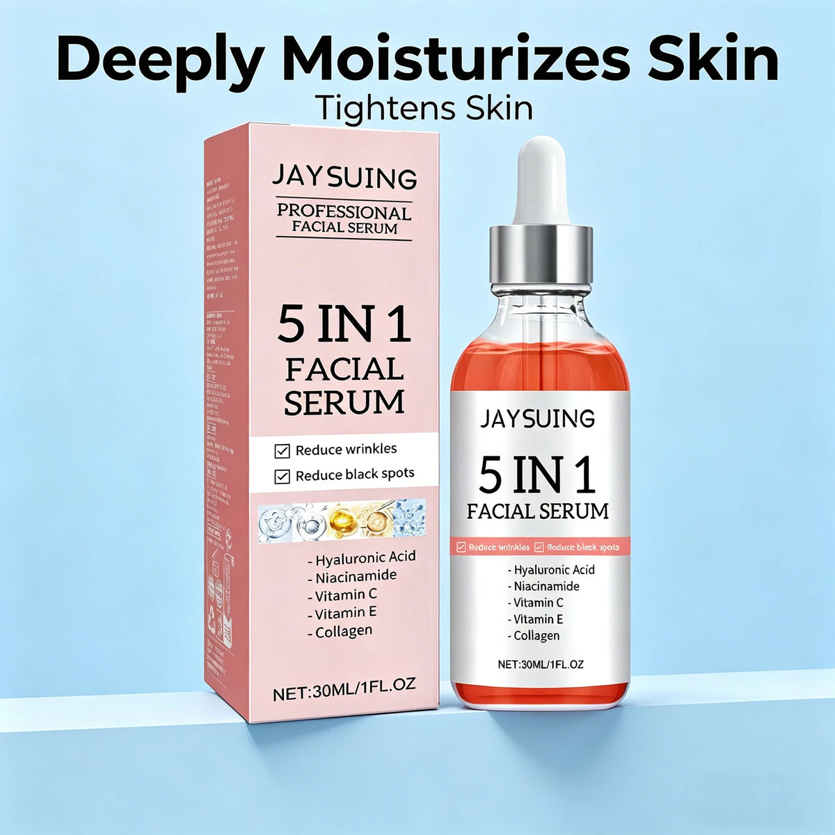 5-in-1 Facial Serum – Hyaluronic Acid, Niacinamide & Vitamin C Facial Serum Axl