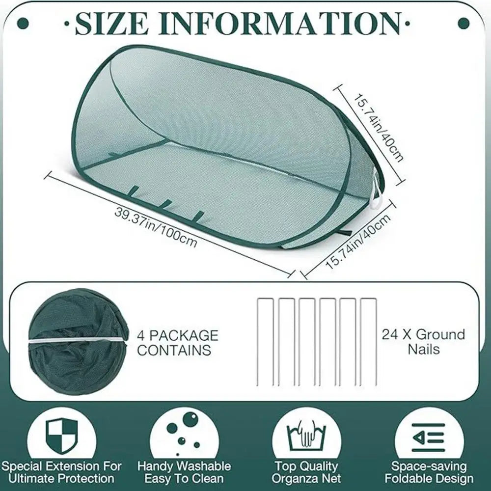 Pop-Up Garden Mesh Plant Cover | Bird & Pest Netting Dome Garden Plant Cover Axl Green