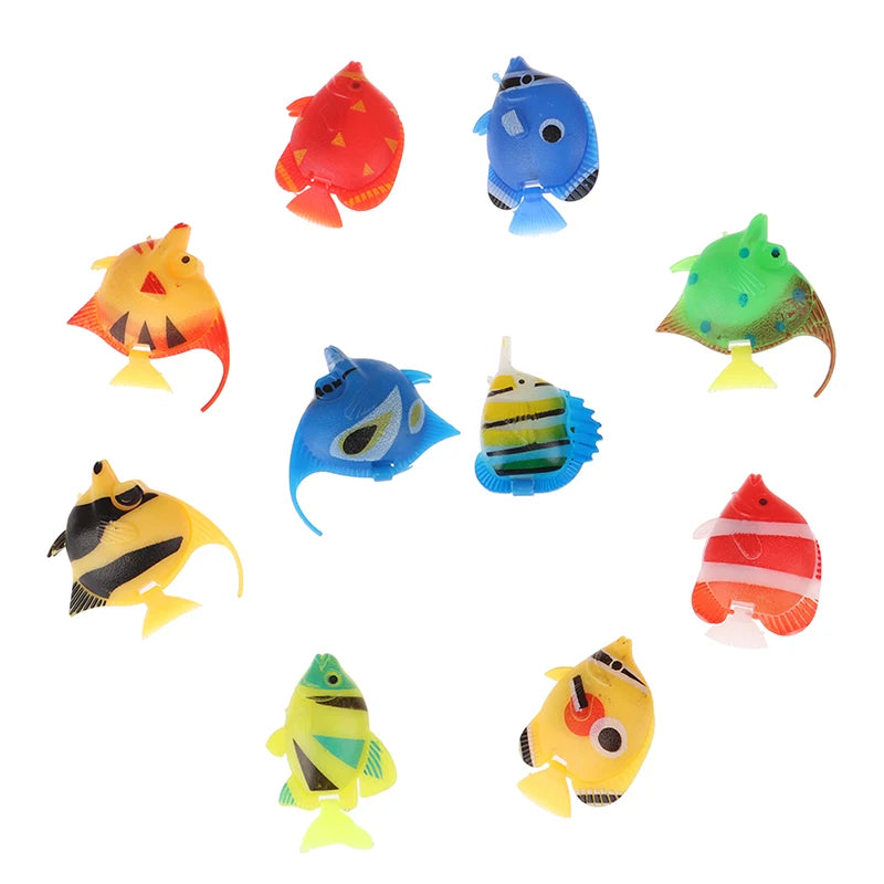10 Pcs Artificial Floating Fish Aquarium Tank Decor Ornaments Aquarium Decor Ornament Axl