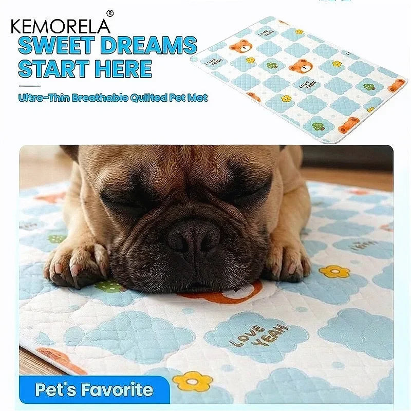 Pet Cooling Mat – Non-Slip Ice Silk Bed for Cats & Dogs Pet Cooling Mat Axl