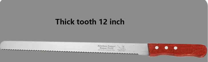 Stainless Steel Bread Knife 8–14 Inch | Serrated Cake Slicer Bread Knife Axl thick tooth 12inch