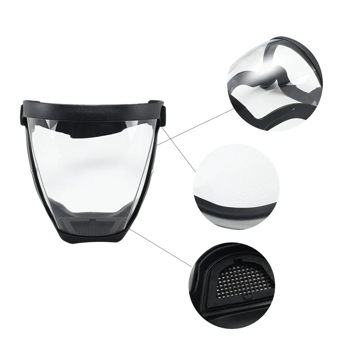 Anti-Fog Full Face Shield – Adjustable Reusable Clear Visor Safety Face Shield Axl