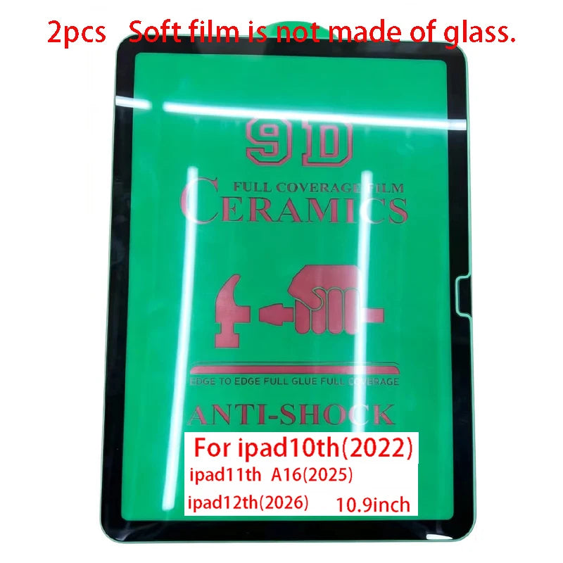 2-Pack HD Soft Screen Protector – iPad 10th 11th 12th Gen Tablet Screen Protector Axl For ipad12th A18