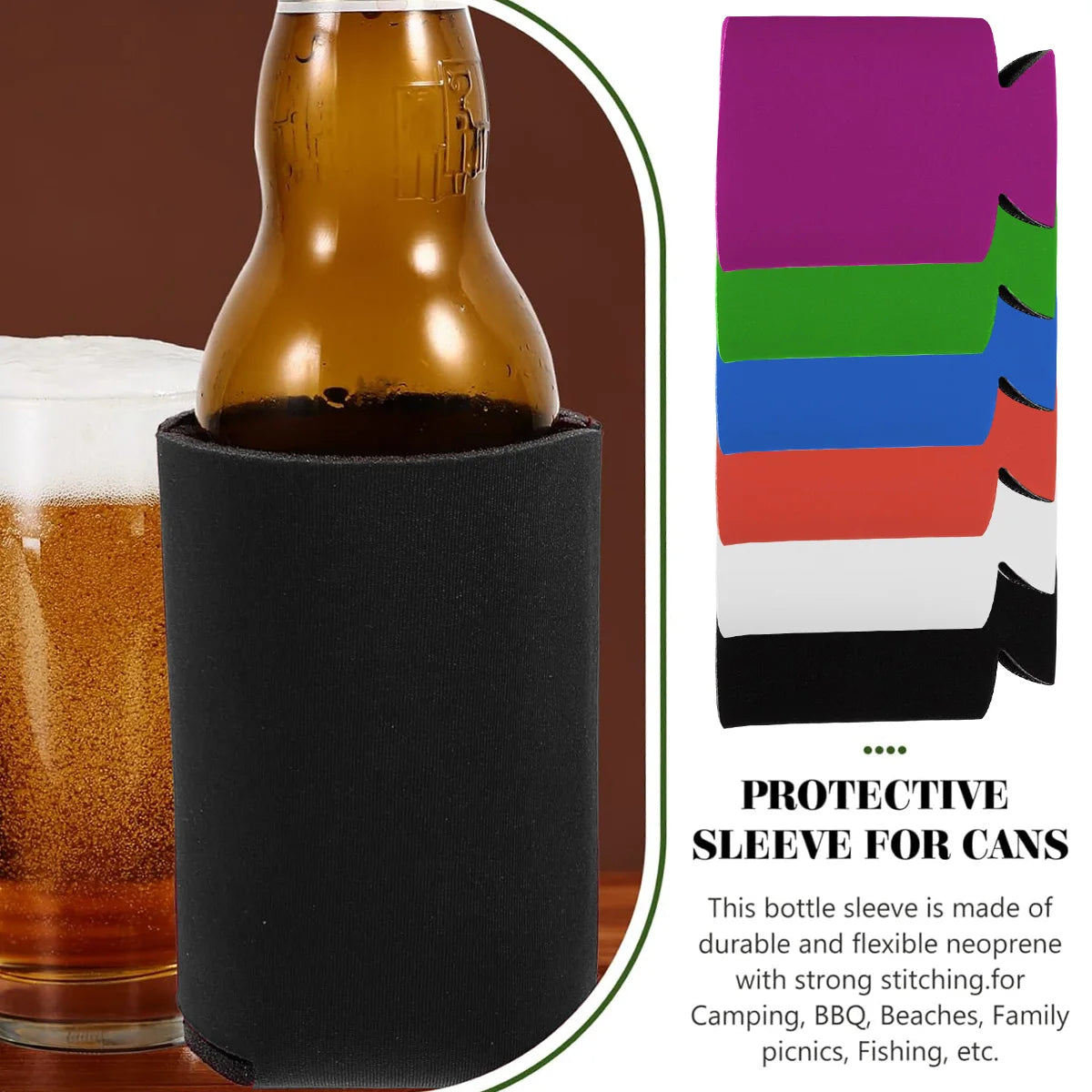 8-Pack Collapsible Can Cooler Sleeves – Multicolor Drink Coolies Can Cooler Sleeves Axl