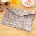 A4 Floral Fabric File Folder – Large Capacity Document Organizer Document File Folder Axl B