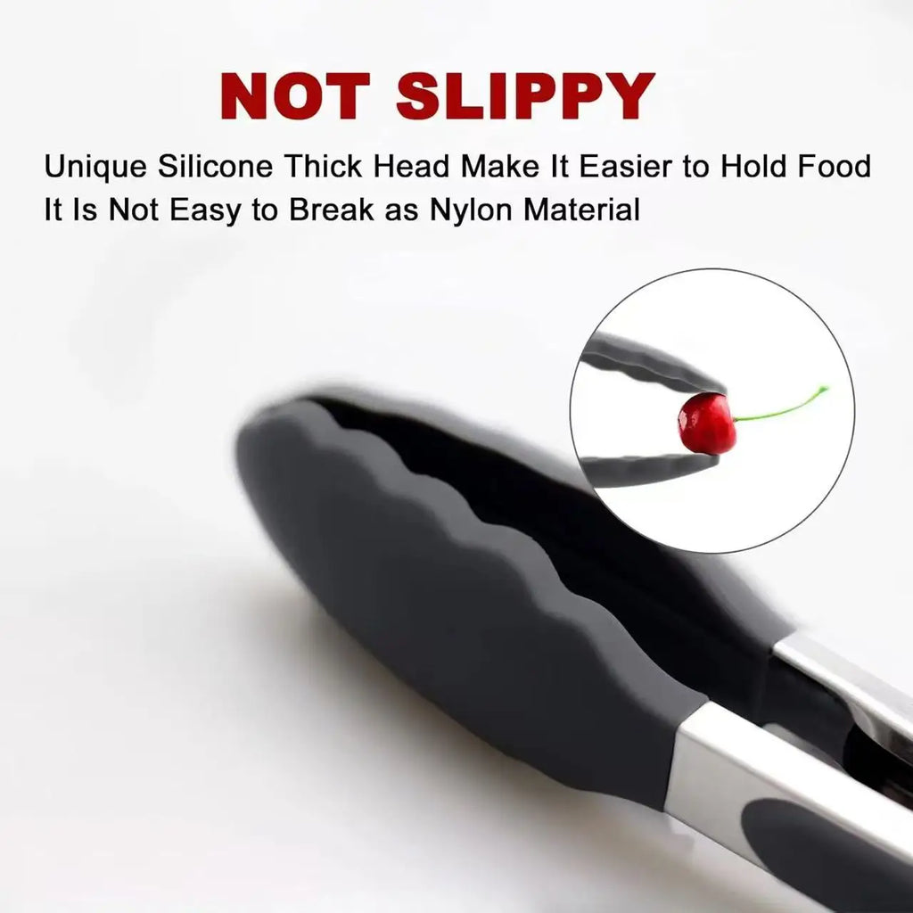 Silicone Locking Kitchen Tongs – BBQ & Cooking Clamp 10–13" Silicone Kitchen Tongs Axl