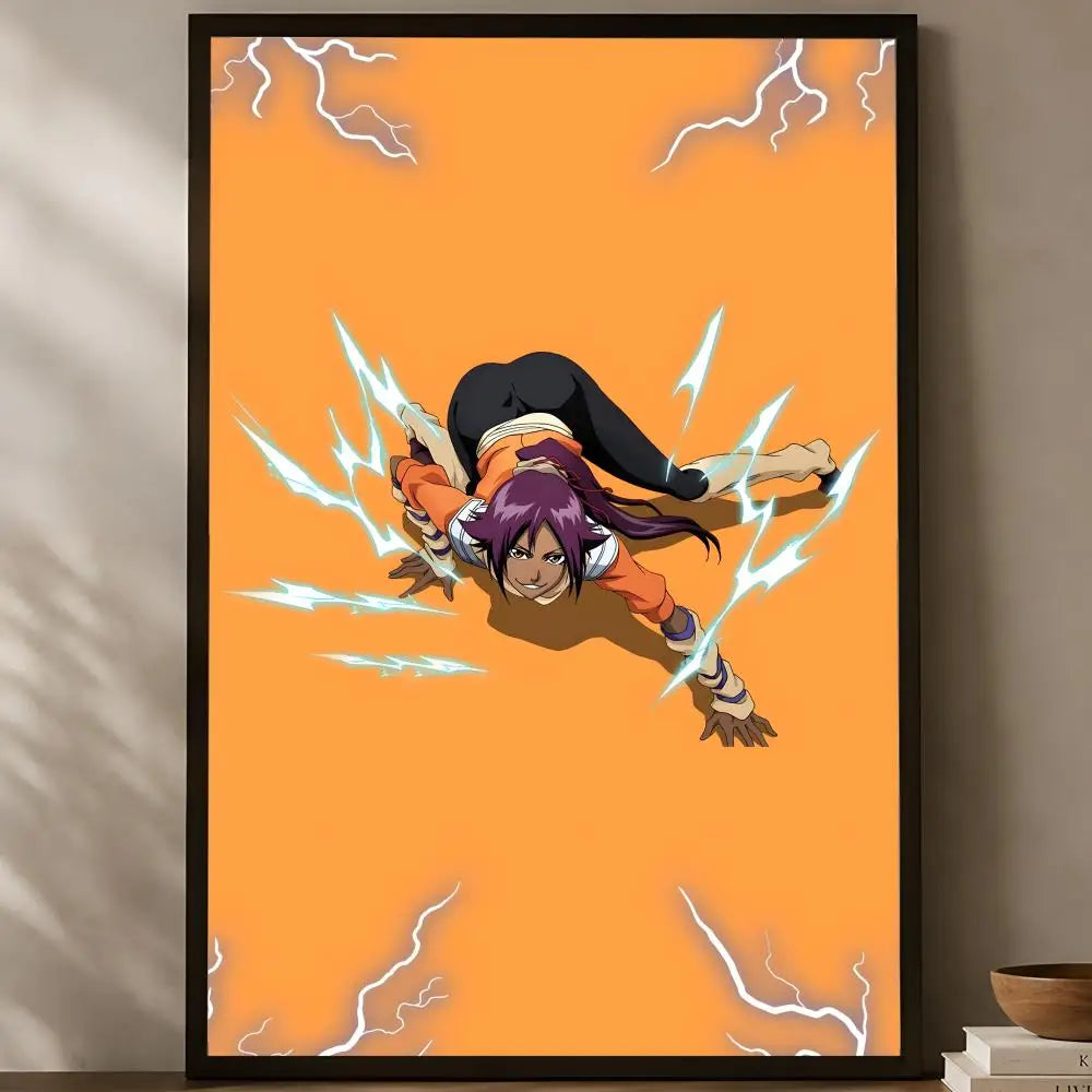 Yoruichi Shihoin Anime Wall Poster – HD Self-Stick Waterproof Anime Wall Poster Axl White10 40X50cmNoframe