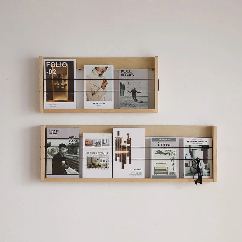 Wooden Floating Wall Shelf – Multifunctional Storage Rack Floating Wall Shelf Axl