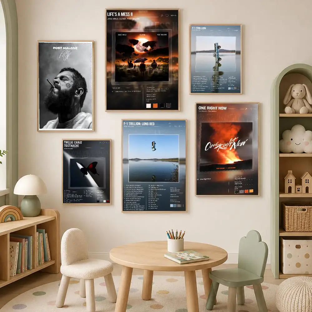 Post Malone Self-Stick HD Wall Poster – Waterproof Room Decor Wall Art Poster Axl