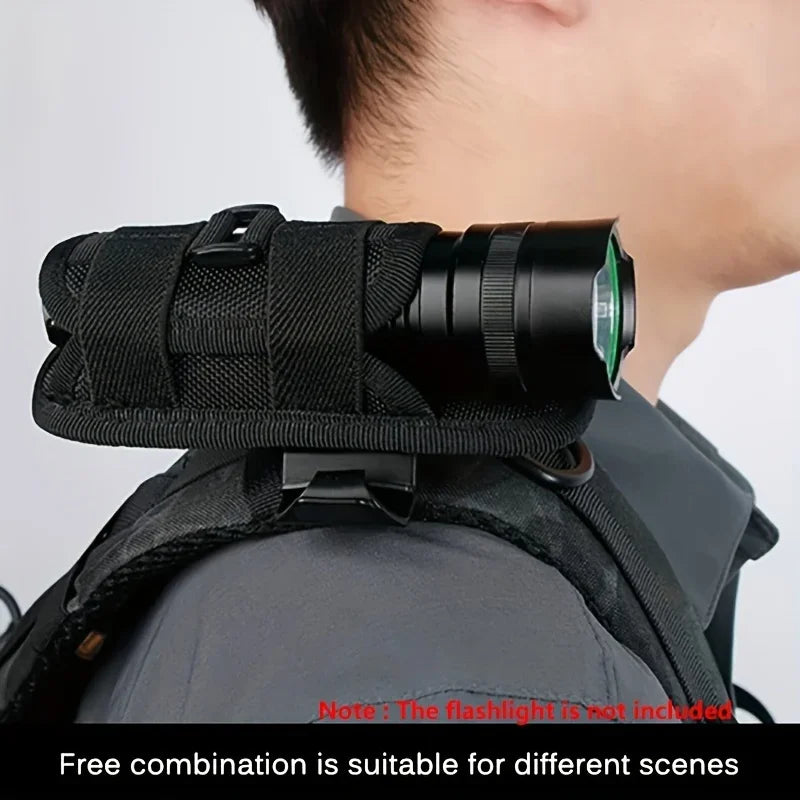 Tactical Oxford Flashlight Holster with Rotating Waist Strap Flashlight Holster Case Axl