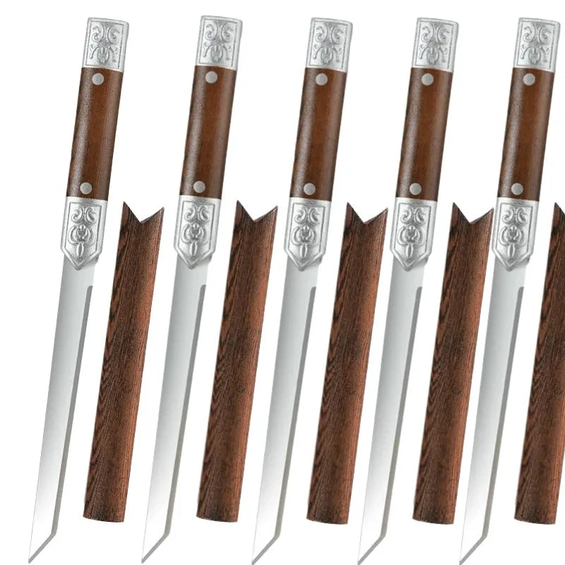 2-in-1 Stainless Steel Fruit & Utility Paring Knife – Ultra Sharp Paring Knife Axl 5 PCS
