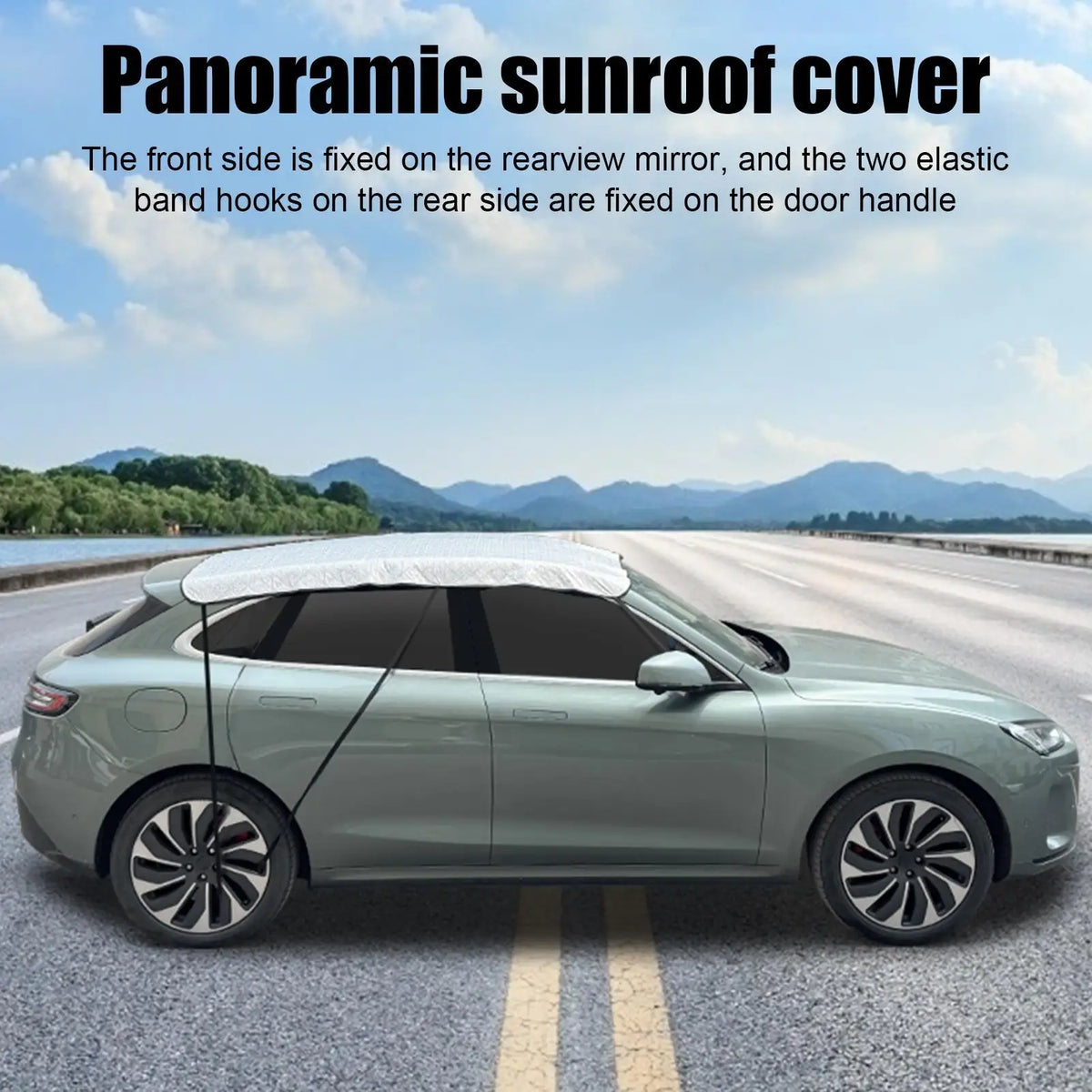 Sunroof Cover UV Shade – Elastic Band Car Sun & Rain Guard Car Sunroof Shade Axl