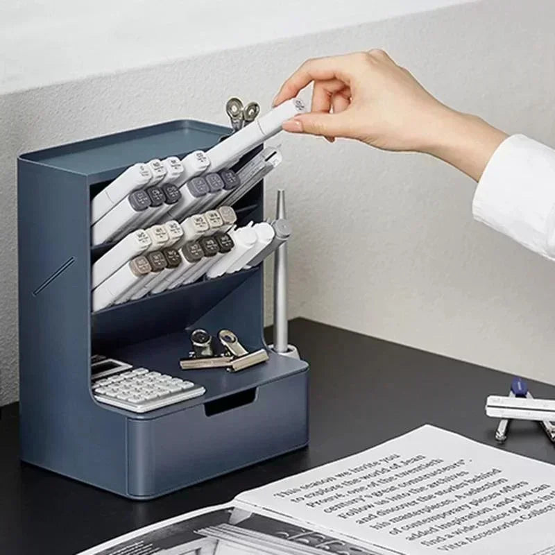 Nordic Oblique Pen Holder – Desktop Stationery Organizer Desk Pen Holder Axl