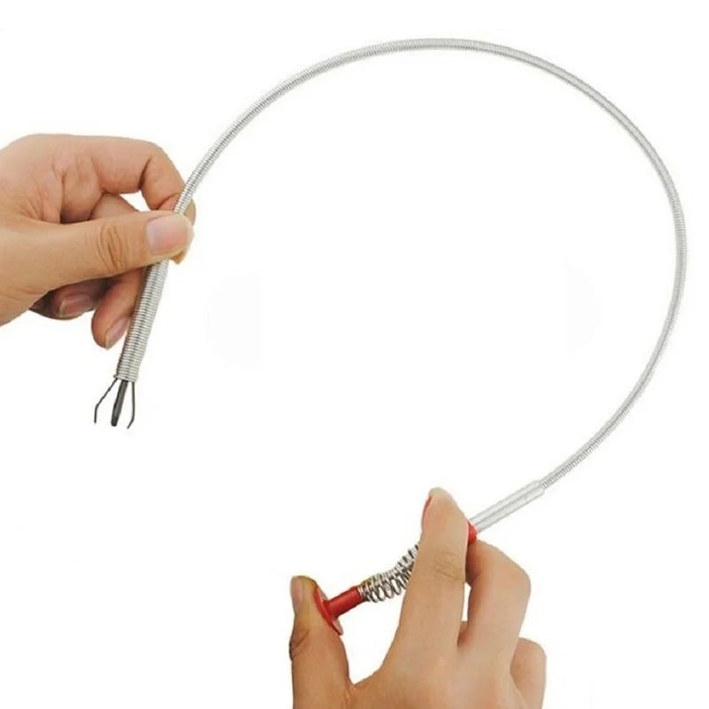 60cm Flexible Drain Snake Hair Catcher & Grabber Tool Drain Cleaning Tool Axl