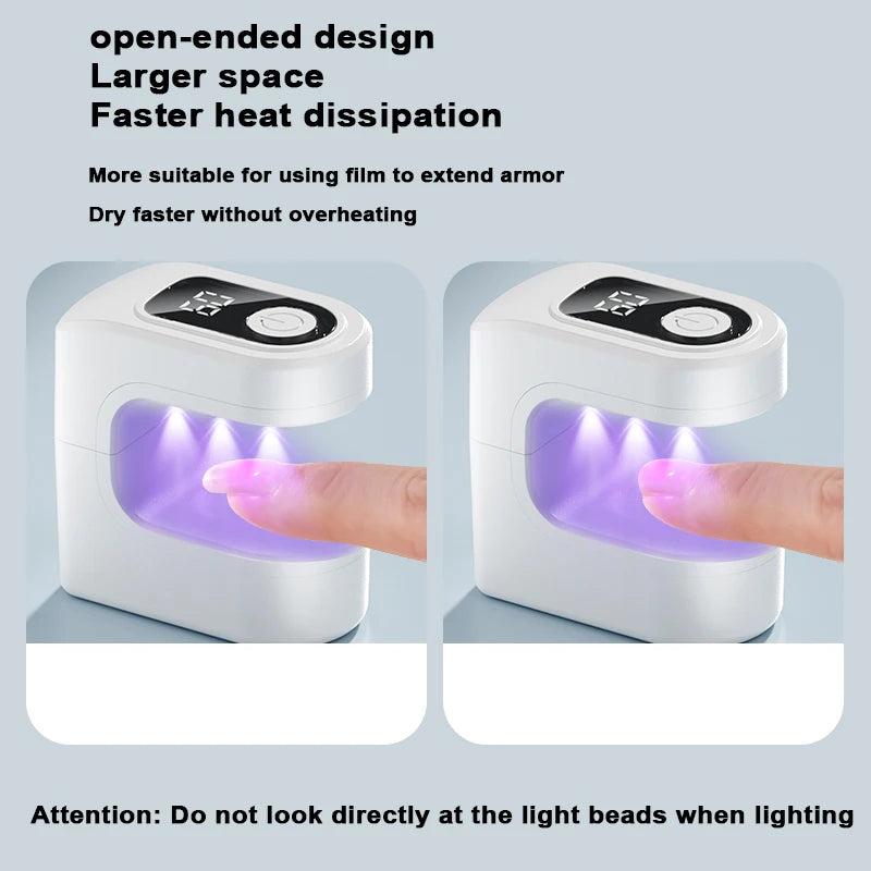 Portable Mini UV LED Nail Lamp – 2-Timer Gel Polish Dryer UV LED Nail Lamp Axl