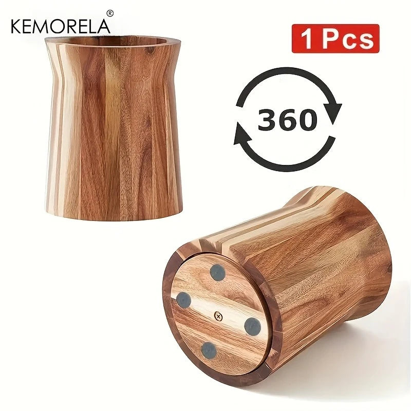 KEMORELA 360° Rotating Wooden Utensil Holder & Caddy Utensil Holder Axl
