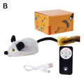 RC Interactive Electric Mouse Cat Toy | Motion Sensor & Feather Interactive Cat Toy Axl Gray