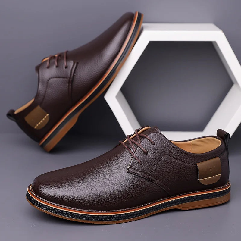 Men's Brogue Oxford Lace-Up Dress Shoes – Plus Size Loafers Men's Dress Shoes Axl