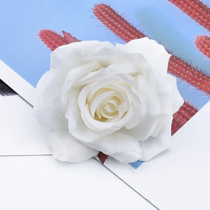 Silk Rose Artificial Flowers 5/10 Pcs | Wedding & Home Decor Artificial Silk Flowers Axl color 2 10 Pieces