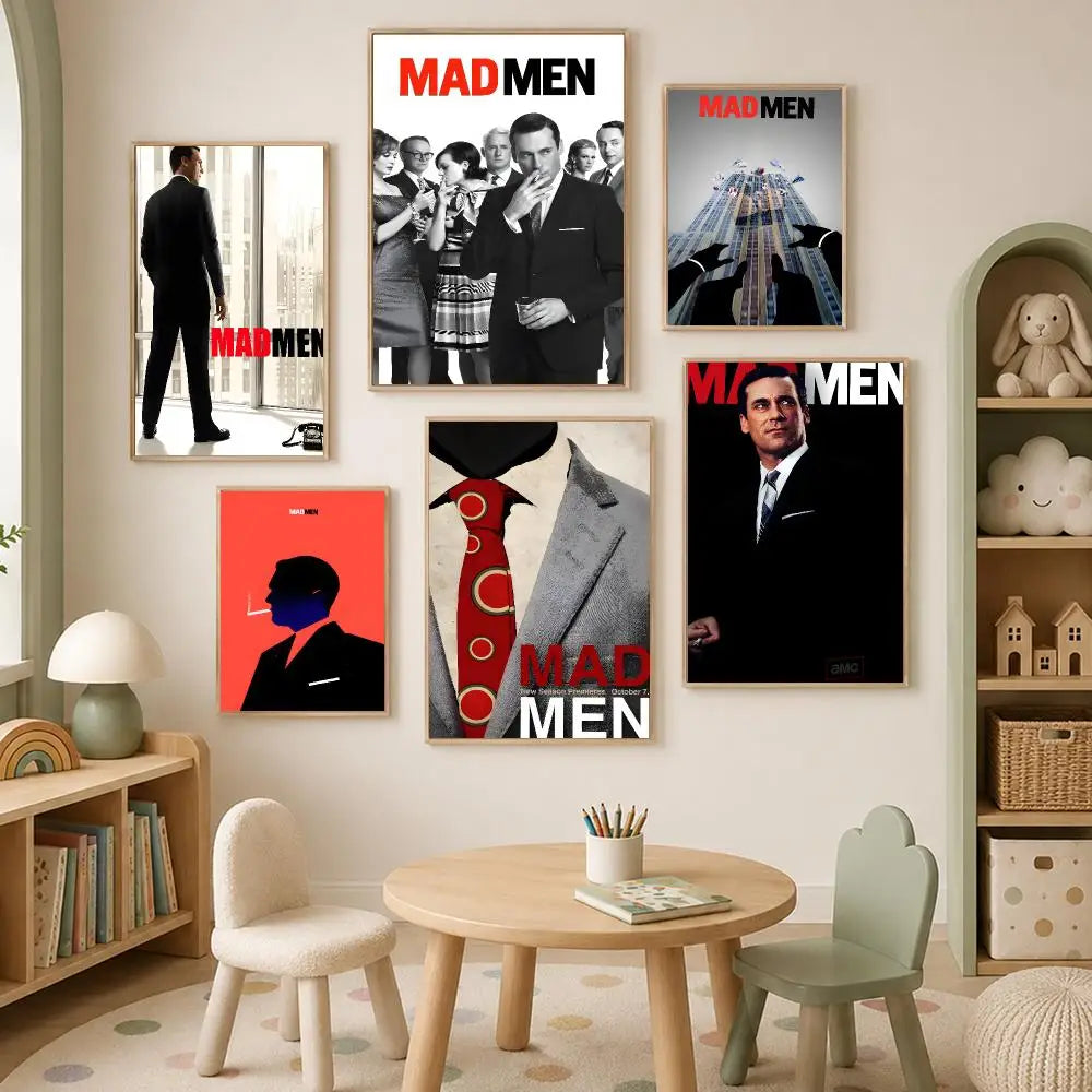 Mad Men TV Series Wall Poster – Self-Stick Waterproof HD Art Wall Art Poster Axl